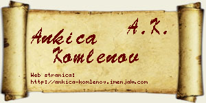 Ankica Komlenov vizit kartica